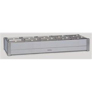 Food Displays: Roband Hot Bain-Marie BM23A fits 2 row x 3 1/2 size pans 6x 1/2 size 100mm pans & lids included HJ521