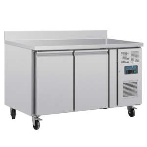Polar U-Series Double Door Counter Fridge with Upstand 282Ltr UA064-A