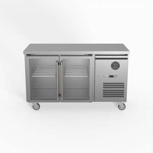 Thermaster: FED-X Two Glass Door Bench Fridge XUB6C13G2V