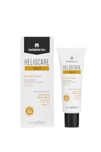 Products: Heliocare Gel Oil free (non tinted). SPF50 - Restore COSMED. Skin Clinic- Huapai, West Auckland