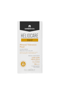 Products: Heliocare 360 Mineral Tolerance Fluid SPF 50 - Restore COSMED. Skin Clinic- Huapai, West Auckland