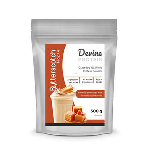 Products: Devine Protein Powder - Butterscotch Maple - Results Nutrition Centre