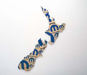 Nz Map Wood Prints: Mopar NZ Wood Print