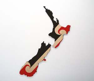 Maori Flag NZ Wood Print
