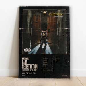 Wood Posters: Kanye West Late Registration