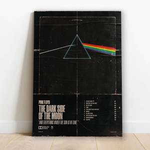 Wood Posters: Pink Floyd Dark Side of the Moon