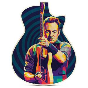 Onwood Laser Cut Wood Prints: Bruce Springsteen · Guitar Wall Art