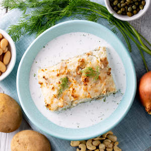 Top Heat Eat Meals: No-Fish Potato Dish w Creamy Lemon & Dill Sauce