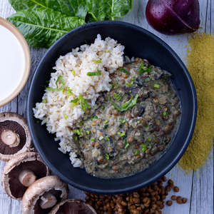 Top Sellers: Comforting Mushroom & Coconut Dahl w Brown Rice
