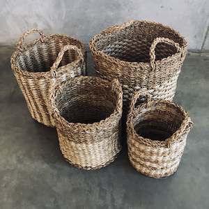 Hogla & Jute Basket with Handle | TRADE AID