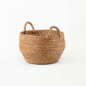 Bag And Baskets: Natural Woven Basket with Grass Handle |REVOLOGY
