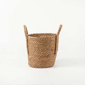 Bag And Baskets: Natural Grass Basket with Woven Grass Handle |REVOLOGY