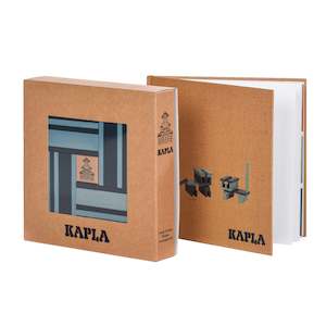 Create Play: KAPLA Book and Colours Set: dark blue + light blue - 40 pcs