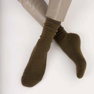 Possum Merino Socks - HK Green Pasture | NOOAN