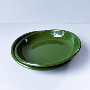 HUNTER GREEN ENAMEL SIDE PLATE |