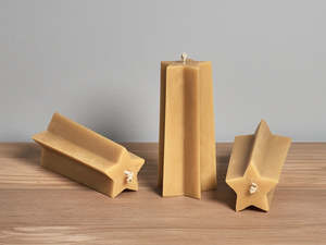 Living: Star Pillar Beeswax Candle | HP