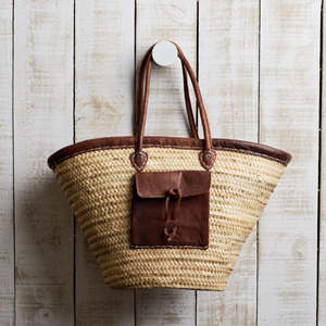Bag And Baskets: French Leather pocket Basket | REVOLOGY