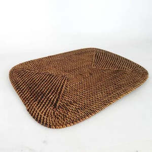 Walnut Rattan Placemat - Rect | REVOLOGY