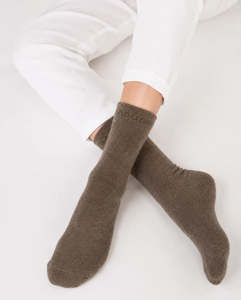 Clothes Beauty: Possum Merino Wool Huka Nuthatch BROWN THICK | NOOAN