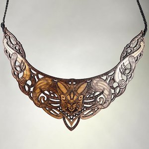 Neck Pieces: Te Wehenga Leather Statement Necklace