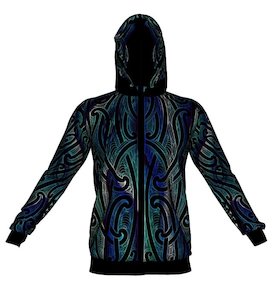 Puhoro Hoodie - Paua w/Black