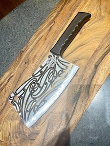 Knives: Ringawera Maori Design Heavy Duty Meat Cleaver 250mm