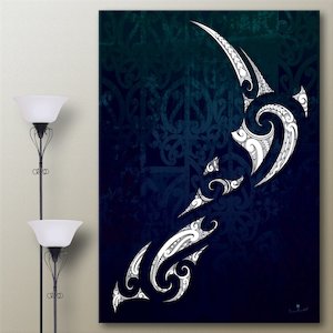 Bogo Canvas Prints: Māori Art Map of New Zealand Canvas Print