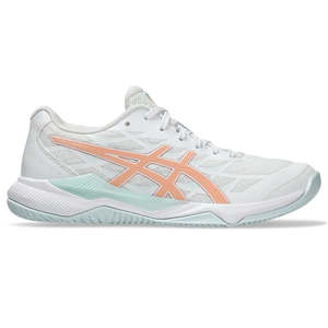 Womens Squash Shoes: Asics Gel Tactic 12 Womens Squash Shoe White/Bright Sunstone