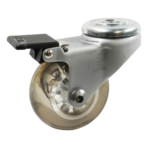 Products: Bolt Hole Castor Brake 75mm Polyurethane 50kg – DCBH75PUBK - Rex Industrial Equipment NZ