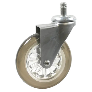 Products: Stem/Circlip Castor 100mm Polyurethane 60kg – DCS100PU - Rex Industrial Equipment NZ