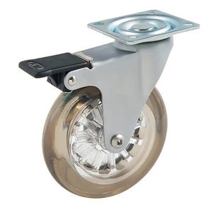 Products: Swivel Plate Castor Brake 100mm Polyurethane 60kg – DCP100PUBK - Rex Industrial Equipment NZ