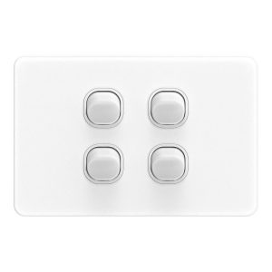 4 Gang Switch White