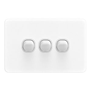3 Gang Switch White