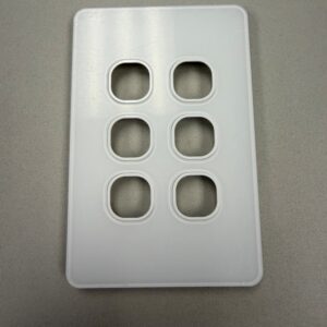 5 Gang Plate White
