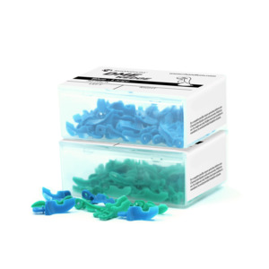Cementing Wedges: Deep Margin Elevation Wedge – Green & Blue – 100 Pack