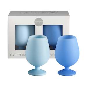 Porter Green: Porter Green | Stemm | Silicone Unbreakable Wine Glasses | Sky + Kingfisher