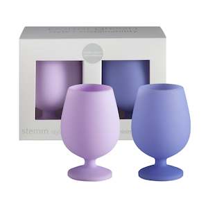 Porter Green | Stemm | Silicone Unbreakable Wine Glasses | Amethyst + Tanzanite