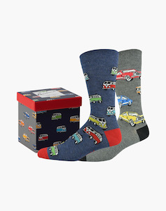 Bamboozld: Bamboozld Mens Rev Head 2pk Socks Gift Box - Multi / R7-11