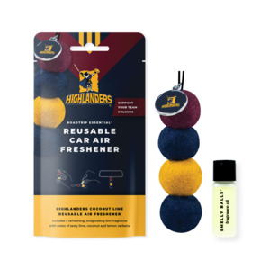 Reuseable Air Freshener: Reusable Car Air Freshener DUNEDIN HIGHLANDERS - Coconut + Lime