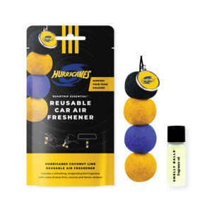 Reuseable Air Freshener: Reusable Car Air Freshener WELLINGTON HURRICANES - Coconut + Lime
