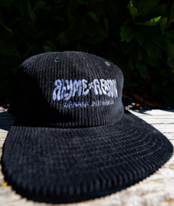 Cord 6 panel Cap - Black