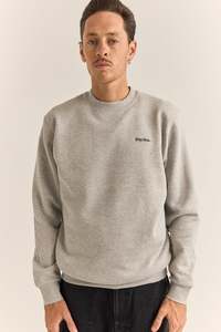 Mens Fleece: Brand Fleece Crew Grey Heather