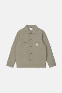 Mens Jackets: Sherpa Lined Work Shirt Sage