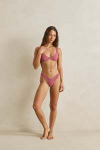 Lola Check Underwire Top Plum