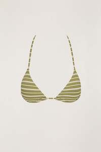 Vista Stripe Slide Tri Top Olive