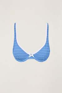 New Swim Arrivals: Lola Check Underwire Top Blue