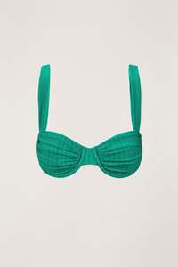 Pacific Rib Soft Strap Balconette Top Green