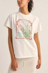 Womens T Shirts: Del Camino Band T-Shirt White
