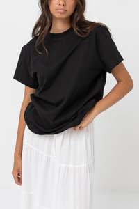 Womens T Shirts: Classic Band Tee Black