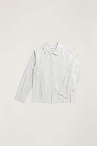Mens New Arrivals: Bank Stripe Ls Shirt Olive